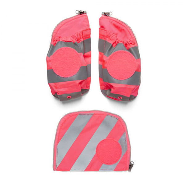 Ergobag Sicherheitsset mit Seitentaschen und Reflektorstreifen Pink 002